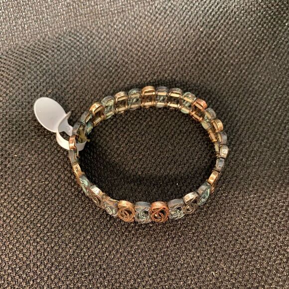 Tritone Pantina Bangle Bracelet - Stretch One Size Fits All - Picture 2 of 3